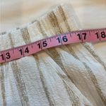JM Collection  White and Tan Striped Cropped pants size Medium‎ Photo 2