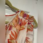 Kaari Blue NWOT  Size M Sleeveless Ruffle Tassel Flowy White Tropical Mini Dress Photo 6