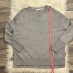 Athleta  Nopa merino wool side lace up sweater light gray S Photo 8