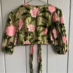 Agua Bendita x Target NWOT Linen Peony Print Tie Wrap Cropped Top Women’s S Photo 6