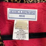Jessica Howard Vintage 2 pc Set Maxi Dress & Jacket Black Suede Cheetah Print Photo 5
