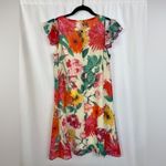 Eliza J  Cold Shoulder‎ Flutter Sleeve Floral Dress Photo 1