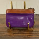 Dooney & Bourke Rare Vintage Y2K Purple Patent Leather  Small Zip Coin Purse Photo 3
