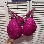 Victoria's Secret Victoria Secret bombshell push up shine strap bikini top size 40DD berry blush Photo 6