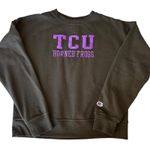Champion TCU Horned Frogs Embroidered Sweatshirt Womens XS Crewneck Pullover Photo 0