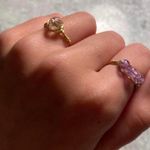 Purple And Light Pink Wire Rings Photo 3