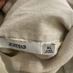 JustFab  Women's Tan High-Waisted Trousers Photo 3