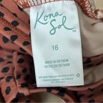 Kona Sol Ladies Size 16W One Piece Swimsuit Swimwear Padded Bra Brown With Black Photo 6