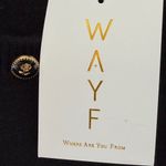 WAYF  Morgan Button-Front Knit Sweater Midi Dress Black Size Medium NEW Photo 7