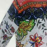 Desigual size medium Colorful Floral Long Sleeve sweater boat neck knit Photo 10