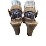 Born Sandals Women 8 Tan Slingback Peep Toe Perforated Boho Comfort Neutral Photo 2