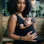 Lalabu Soothe Tank Shirt Black Baby Wearing Medium Photo 1