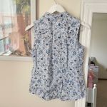 st. john's bay  Coastal Seashell Lobster Button Down Blouse Tank Top Med Petite Photo 3