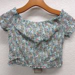 Bomaca Collection Floral Short Sleeve Ruffled Crop Top S Photo 1