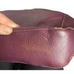 Levenger Shoulder Bag Large Medium Maroon Burgundy Fold Over Chic Purse Saddle Photo 11