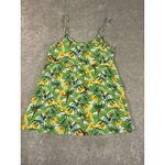 American Apparel Parrot Yellow Green Flowy Tropic Tank Dress Women's Sz Small Photo 2