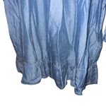 Absolutely Famous  medium wash chambray boho peasant shirt with boat neck medium Photo 2