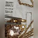 Judith Ripka New  14k Yellow Gold Morganite & Diamond 1.40 cttw Necklace Photo 13