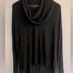 Adam Lippes  Women’s Black Bamboo Cashmere Blend High Low Cowl Neck Sweater Photo 0