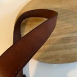 Brown Genuine Leather CANADA Embellished Silver Tip Belt Unisex Size Large Photo 2