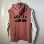 Harley Davidson Hoodie Womens Special Racer Front Zip Front Colorblocked Biker S Pink Photo 2