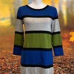 Joseph  A Stripe Multicolor Small Top Blouse Photo 8