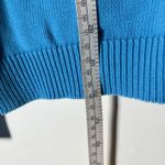 Ralph Lauren Lauren  Womens Shawl Neck Knit Toggle Sweater Blue Cotton Large Photo 7