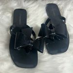 Jeffrey Campbell Sugary Jelly Bow Thong Sandals Black Size 6 Photo 2