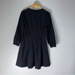 Veronica Beard  Torres Long Sleeve Black Mini Dress Pleated Corset Size 10 Photo 1