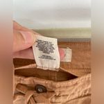 New Happily Grey Baggy Utility Shorts Linen Blend Flowy in Tan, Size L Orange Size L Photo 5