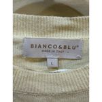 Bianco & Blu Butter Yellow Short‎ Sleeve Sweater Wool Cashmere Blend Size Large Photo 3