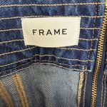 frame denim FRAME Trapunto Top Stitched Denim A Line Midi Skirt Pockets Size 27 Photo 9