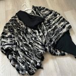 Leyendecker Festival Sweater faux fur poncho Black (one size) rave party funky Size undefined Photo 3