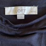 Loft  Women's Capped Sleeve Top Casual Shirt Round Neck Size‎ Small Petite Black Photo 3