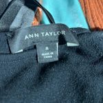Ann Taylor (M) BLACK STRETCHY CROP TOP WITH V-NECK/3/4 SLEEVES PREOWNED Photo 2