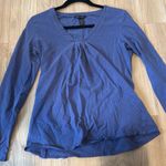 Banana Republic  Womens Cotton vintage Top Sz Medium Purple Long Sleeve Slim Fit Photo 3