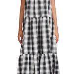 BB Dakota by Steve Madden Black and White Plaid Maxi Dress, M Size M Photo 0