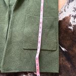 J.Crew Green Sophie Open Front Sweater Blazer Cotton Wool Blend Size XS Photo 5