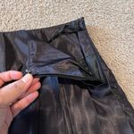 Worthington  Black/Silver Metallic Satin Lace Pleated Whimsigoth Midi Skirt Photo 5