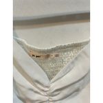 Ru Ami Womens White Long Sleeve Square Neck Smocked Ruffle Blouse‎ Photo 2