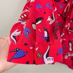 Anthropologie Maeve Rory Tie-Neck Blouse Heels Print 3/4 Sleeves Button Up 16W Photo 5
