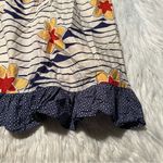 Marc by Marc Jacobs  Cover Up Skirt Beige Navy Floral Striped S Photo 8