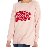Wildfox  Coffee & Sunshine Pink Sweatshirt Pullover Women's Size L Photo 1
