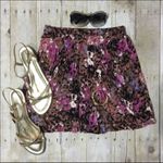 Delia's DELiA*s Abstract Floral Print Draped Mini Skirt Size small Photo 1