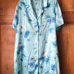 Valerie Stevens NWT Vintage Light Blue Floral Nightgown 1X Photo 0