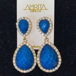 Amrita Singh  Shelter Island lapis blue and Australian crystal drop earrings. NWT Photo 3