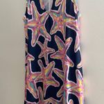 Simply Southern Sleeveless (S) Navy Pink Starfish Beach Dress w/Pom Pom Tassels Photo 1