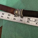 Ladies leather reversible belt black and brown with embellishments. Size med/30. Photo 7