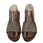 Venus Steps Women's Brown and Silver Wedge Sandals Size 39EU/ 8.5USA Photo 4