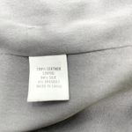 St. John  Leather Jacket Womens Large Pearlized‎ Steel Gray Quiet Luxury Old Money Photo 11